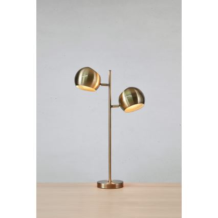 Markslöjd 108692 - Candeeiro de mesa EDGAR 2xE14/40W/230V dourado