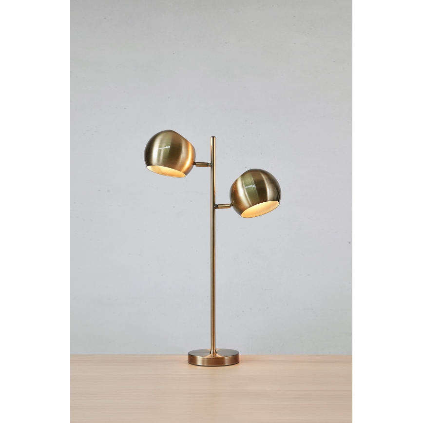Markslöjd 108692 - Candeeiro de mesa EDGAR 2xE14/40W/230V dourado