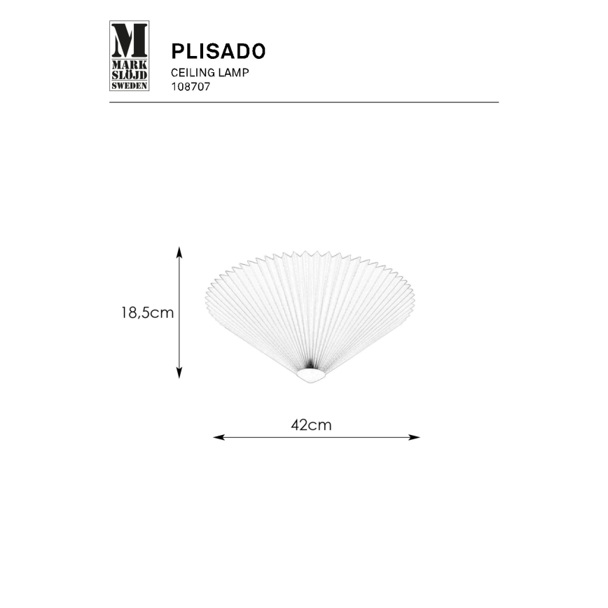 Markslöjd 108707 - Iluminação de teto PLISADO 3xE14/40W/230V diâmetro 42 cm cinzento