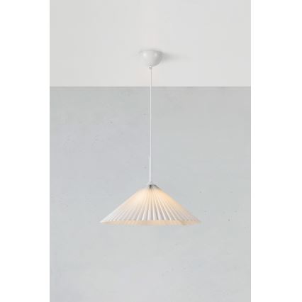 Markslöjd 108711 - Candeeiro suspenso PLISADO 1xE27/40W/230V diâmetro 50 cm branco