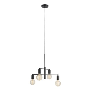 Markslöjd 108716 - Candeeiro suspenso CIELO 4xE27/40W/230V preto