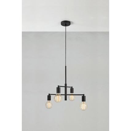 Markslöjd 108716 - Candeeiro suspenso CIELO 4xE27/40W/230V preto