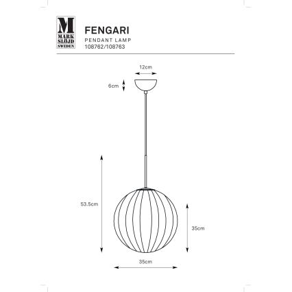 Markslöjd 108762 - Candeeiro suspenso FENGARI 1xE14/40W/230V preto