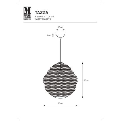Markslöjd 108773 - Candeeiro suspenso TAZZA 1xE27/40W/230V dourado