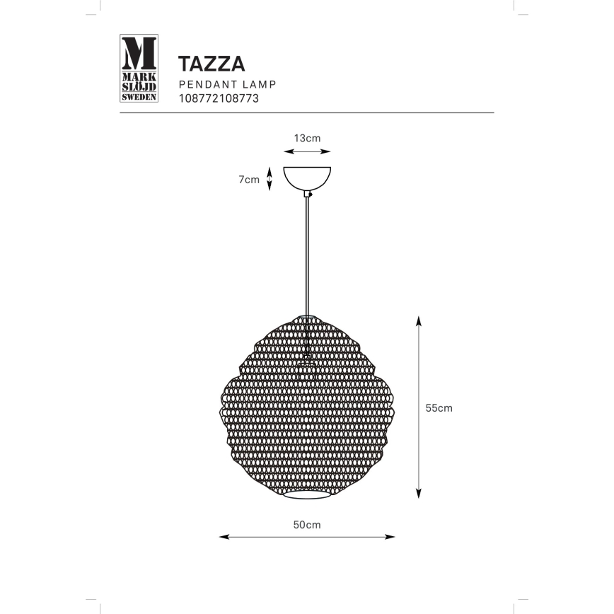 Markslöjd 108773 - Candeeiro suspenso TAZZA 1xE27/40W/230V dourado