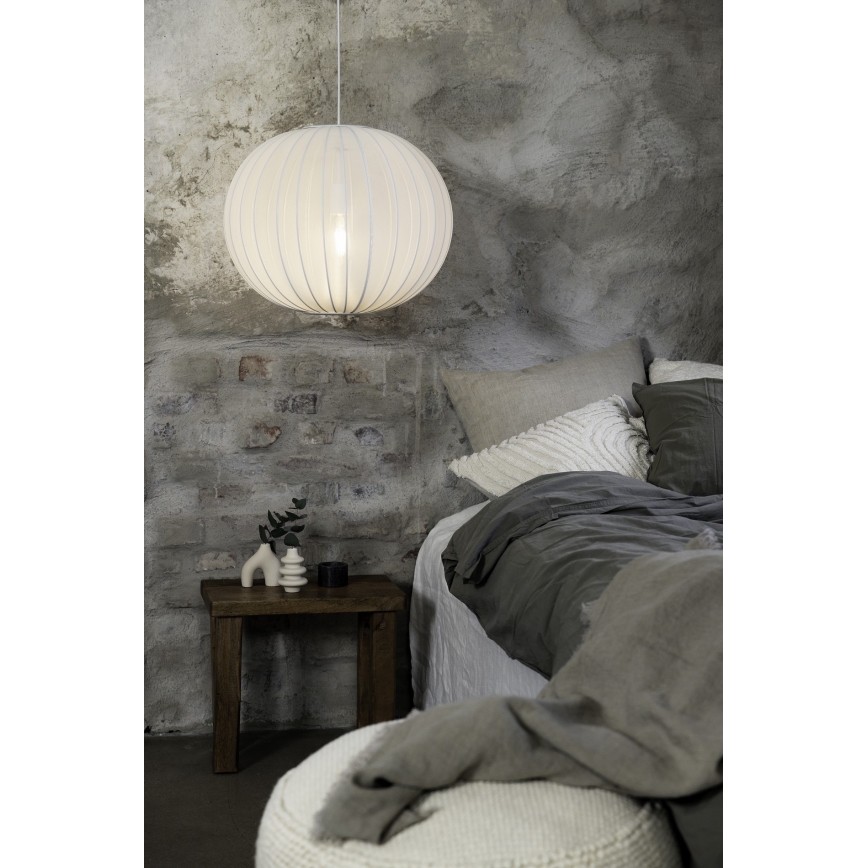 Markslöjd 108792 - Candeeiro suspenso FORENCE 1xE27/40W/230V diâmetro 50 cm branco