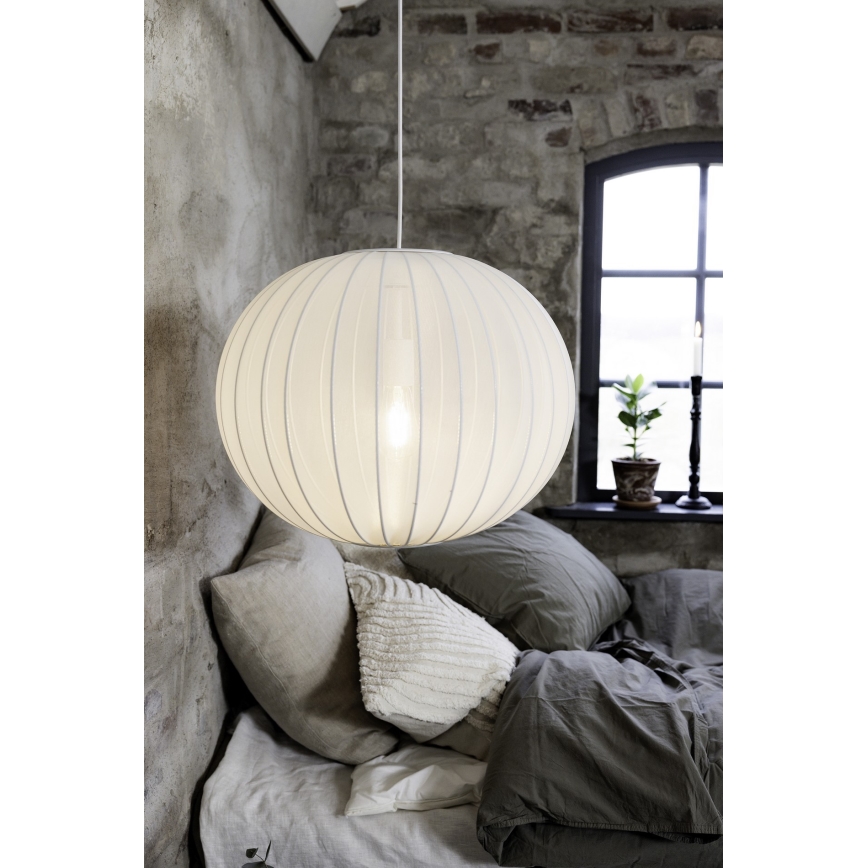 Markslöjd 108792 - Candeeiro suspenso FORENCE 1xE27/40W/230V diâmetro 50 cm branco