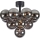 Markslöjd 108845 - Lustre de tecto fixo MERLOT 13xG9/18W/230V Ø 56 cm preto/fumado