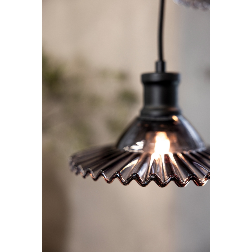 Markslöjd 108853 - Candeeiro suspenso NOVIA 3xE27/40W/230V preto/fumado