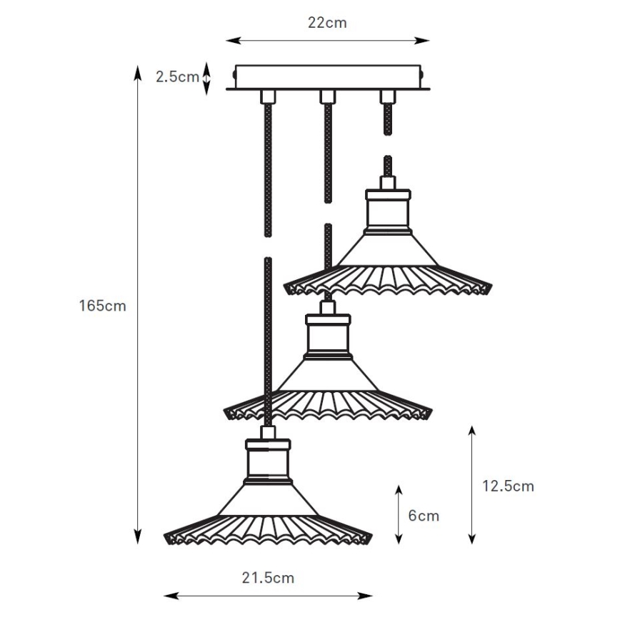 Markslöjd 108853 - Candeeiro suspenso NOVIA 3xE27/40W/230V preto/fumado