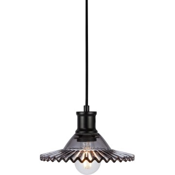 Markslöjd 108854 - Candeeiro suspenso NOVIA 1xE27/40W/230V preto/fumado