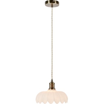 Markslöjd 108857 - Candeeiro suspenso KURAGE 1xE27/40W/230V latão/branco