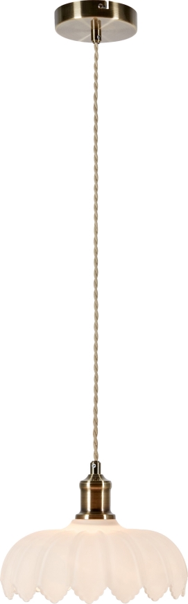 Markslöjd 108857 - Candeeiro suspenso KURAGE 1xE27/40W/230V latão/branco
