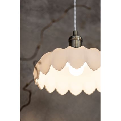 Markslöjd 108857 - Candeeiro suspenso KURAGE 1xE27/40W/230V latão/branco