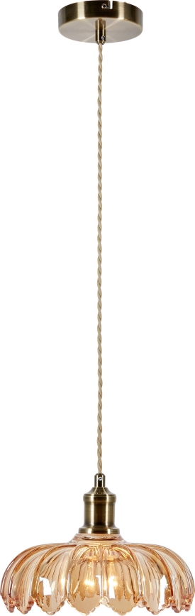 Markslöjd 108858 - Candeeiro suspenso KURAGE 1xE27/40W/230V latão/fumado bege