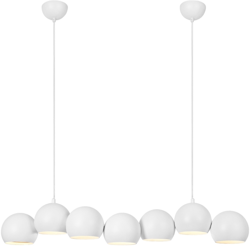 Markslöjd 108859 - Candeeiro suspenso CUPOLO 7xE14/40W/230V branco