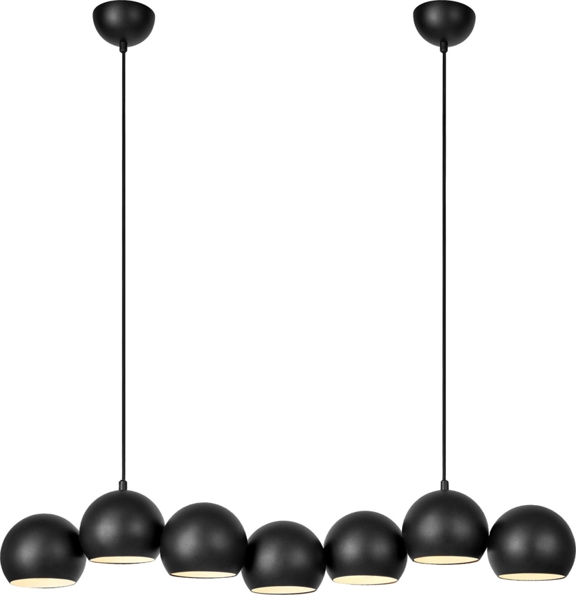 Markslöjd 108860 - Candeeiro suspenso CUPOLO 7xE14/40W/230V preto