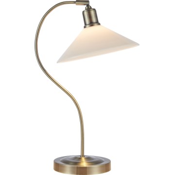 Markslöjd 108863 - Candeeiro de mesa VELA 1xE27/40W/230V latão/branco