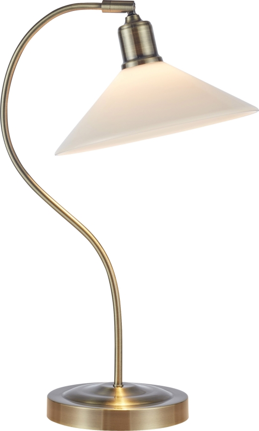 Markslöjd 108863 - Candeeiro de mesa VELA 1xE27/40W/230V latão/branco