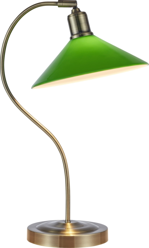 Markslöjd 108864 - Candeeiro de mesa VELA 1xE27/40W/230V latão/verde
