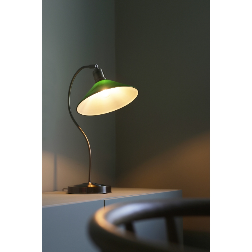 Markslöjd 108864 - Candeeiro de mesa VELA 1xE27/40W/230V latão/verde