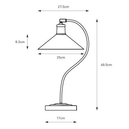 Markslöjd 108864 - Candeeiro de mesa VELA 1xE27/40W/230V latão/verde