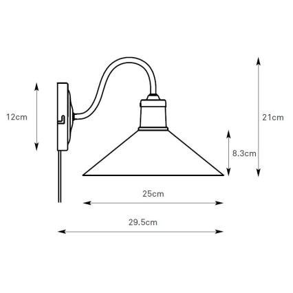 Markslöjd 108865 - Candeeiro de parede VELA 1xE27/40W/230V latão/branco