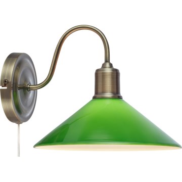 Markslöjd 108866 - Candeeiro de parede VELA 1xE27/40W/230V latão/verde