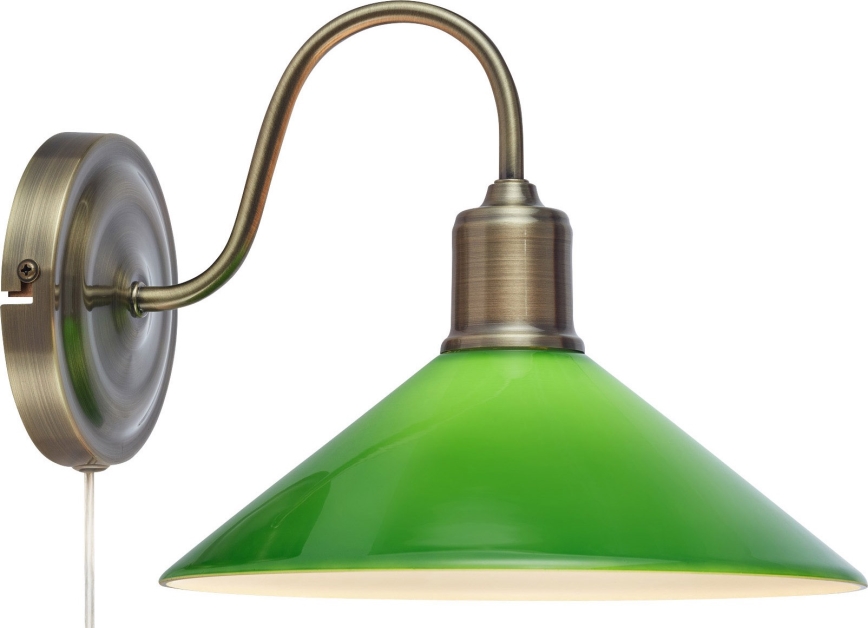 Markslöjd 108866 - Candeeiro de parede VELA 1xE27/40W/230V latão/verde