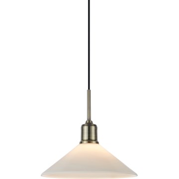 Markslöjd 108867 - Candeeiro suspenso VELA 1xE27/40W/230V latão/branco