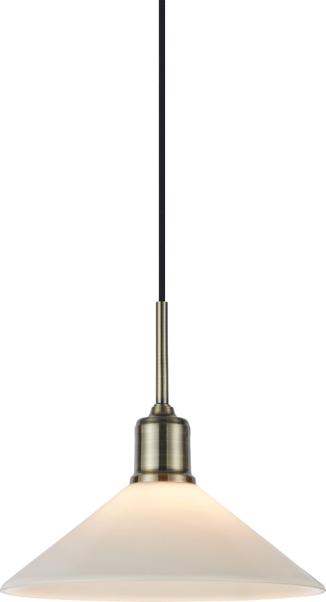 Markslöjd 108867 - Candeeiro suspenso VELA 1xE27/40W/230V latão/branco