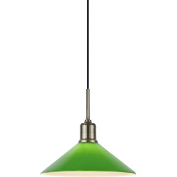 Markslöjd 108868 - Candeeiro suspenso VELA 1xE27/40W/230V latão/verde