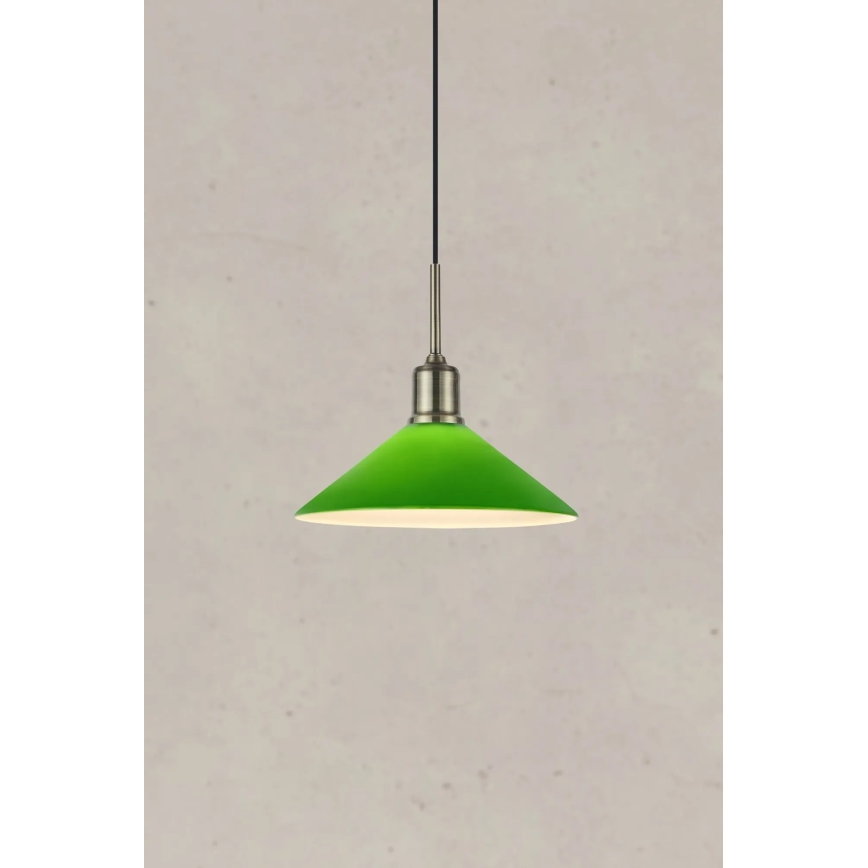 Markslöjd 108868 - Candeeiro suspenso VELA 1xE27/40W/230V latão/verde