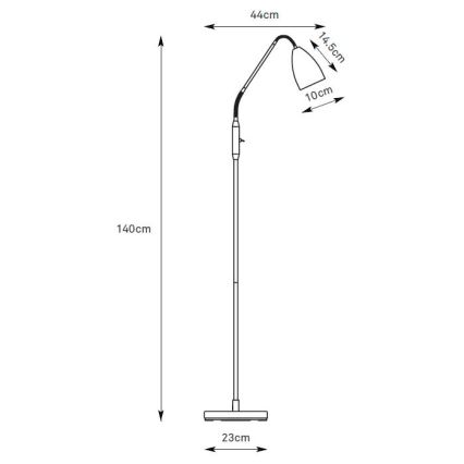 Markslöjd 108886 - Candeeiro de pé LED dimerizável PATRO LED/4,9W/230V IRC 90 preto