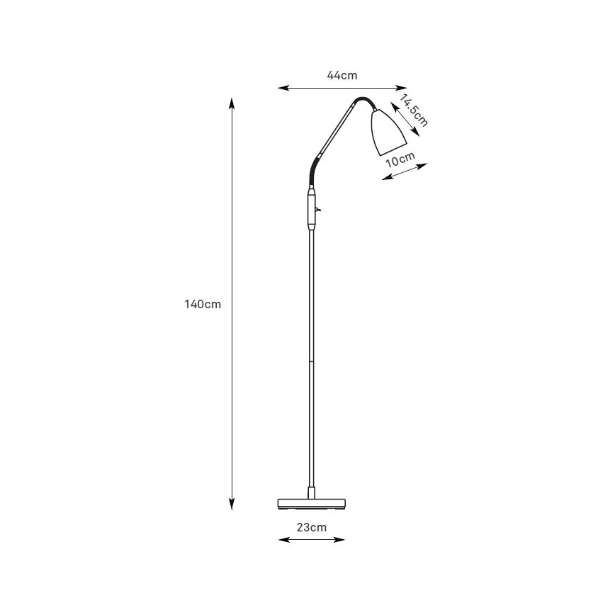 Markslöjd 108886 - Candeeiro de pé LED dimerizável PATRO LED/4,9W/230V IRC 90 preto