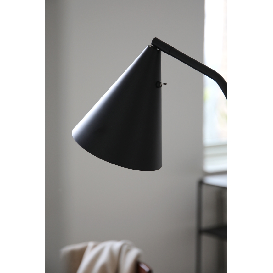Markslöjd 108889 - Candeeiro de pé LED dimável FUNIL LED/4,9W/230V CRI 90 preto