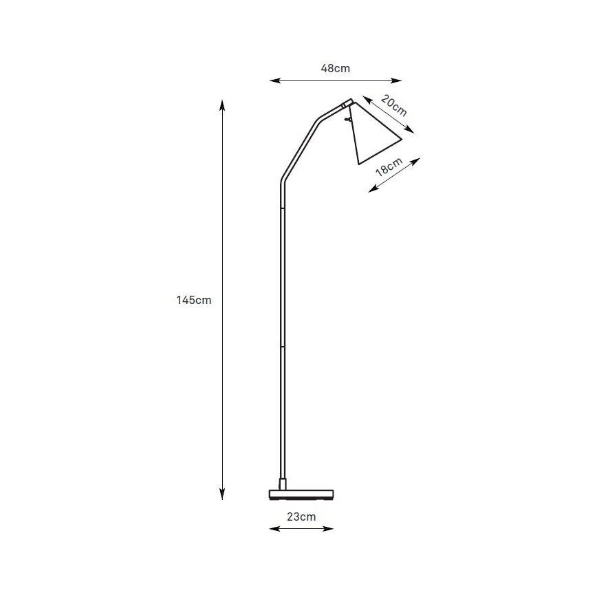 Markslöjd 108890 - Candeeiro de pé dimerizável FUNIL LED/4,9W/230V CRI 90 bege