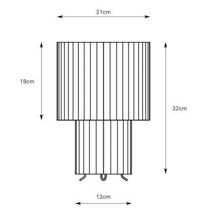 Markslöjd 108896 - Candeeiro de mesa CATIS 1xE27/60W/230V 32 cm cinzento