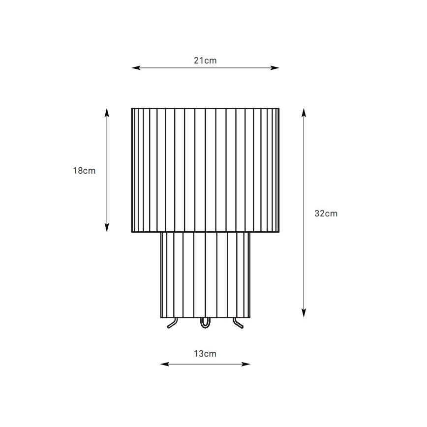 Markslöjd 108896 - Candeeiro de mesa CATIS 1xE27/60W/230V 32 cm cinzento