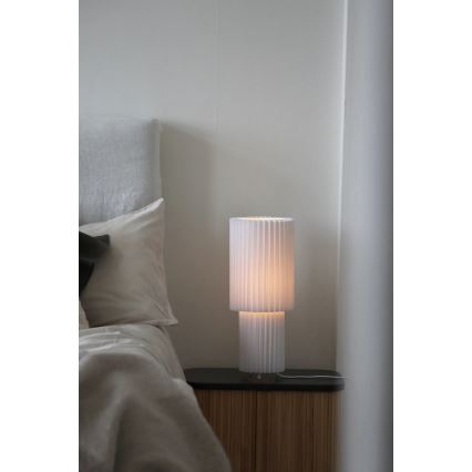 Markslöjd 108897 - Candeeiro de mesa CATIS 1xE27/60W/230V 45 cm branco