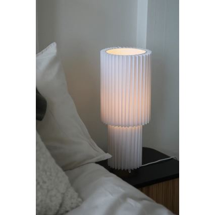 Markslöjd 108897 - Candeeiro de mesa CATIS 1xE27/60W/230V 45 cm branco