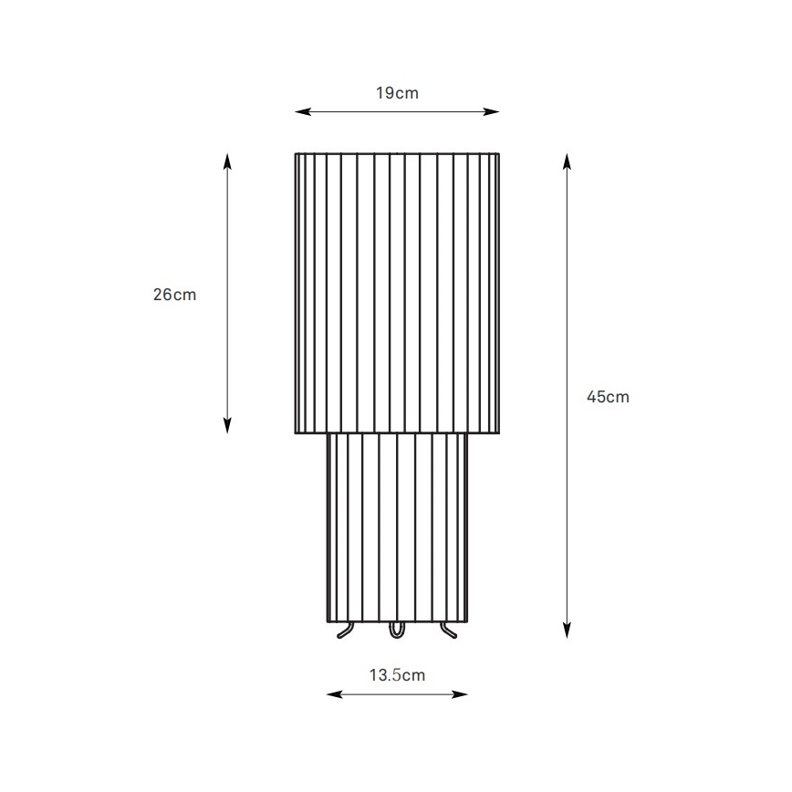 Markslöjd 108897 - Candeeiro de mesa CATIS 1xE27/60W/230V 45 cm branco