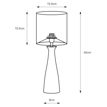 Markslöjd 108904 - Candeeiro de mesa BIRILLO 1xE14/60W/230V branco