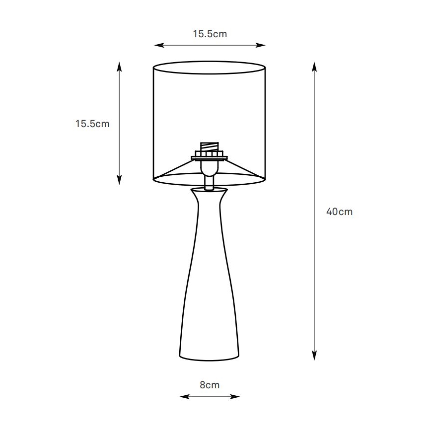 Markslöjd 108904 - Candeeiro de mesa BIRILLO 1xE14/60W/230V branco