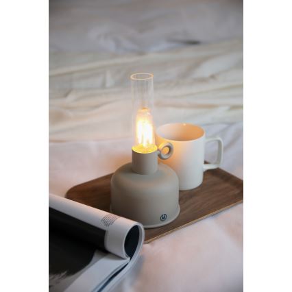 Markslöjd 108921 - Candeeiro de mesa LED para exterior regulável ASTRID LED/2W/1200 mAh IP44 cinzento