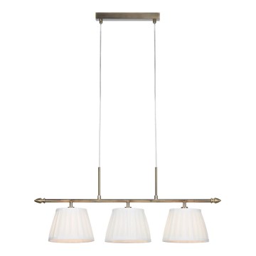 Markslöjd 108975 - Pendente em cabo OXFORD 3xE14/40W/230V latão/branco