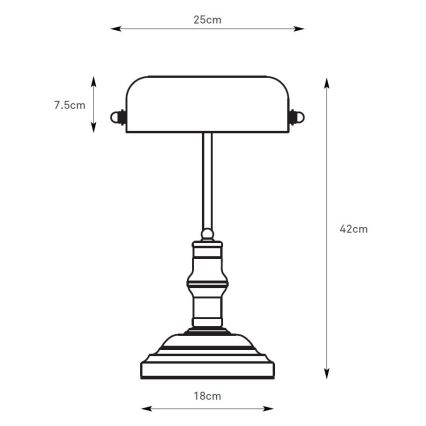 Markslöjd 108977 - Candeeiro de mesa BANKERS 1xE14/40W/230V dourado