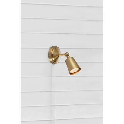 Markslöjd 108978 - Aplique de parede orientável TINY 1xGU10/7W/230V latão