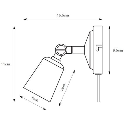 Markslöjd 108978 - Aplique de parede orientável TINY 1xGU10/7W/230V latão