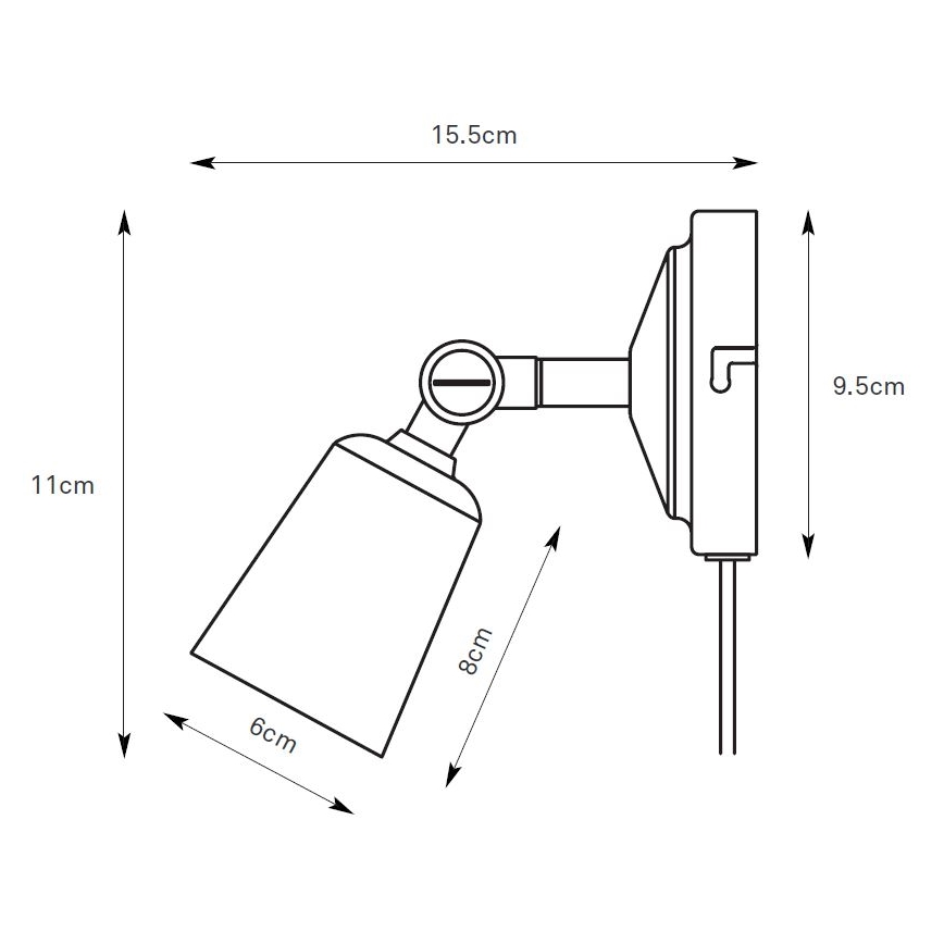 Markslöjd 108978 - Aplique de parede orientável TINY 1xGU10/7W/230V latão